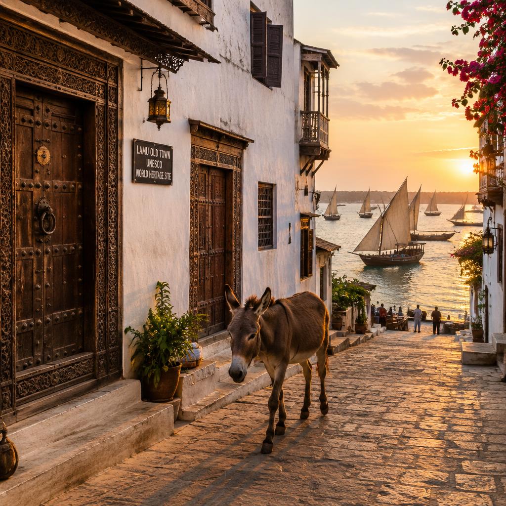 Historic streets of Lamu Old Town